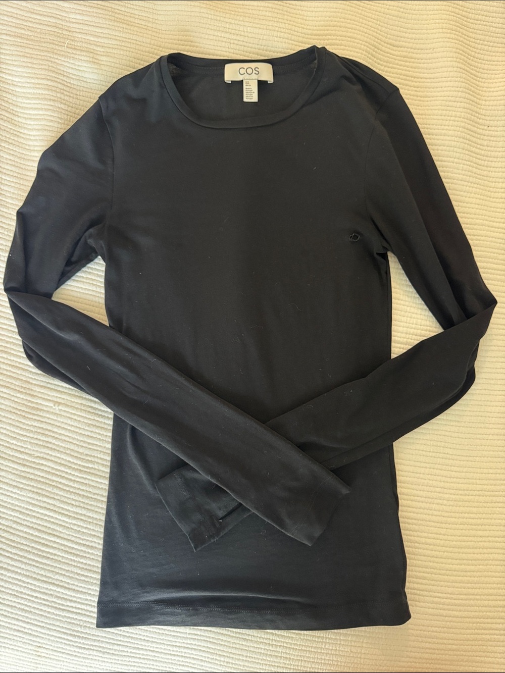 COS Black Long Sleeve Crewneck Tee